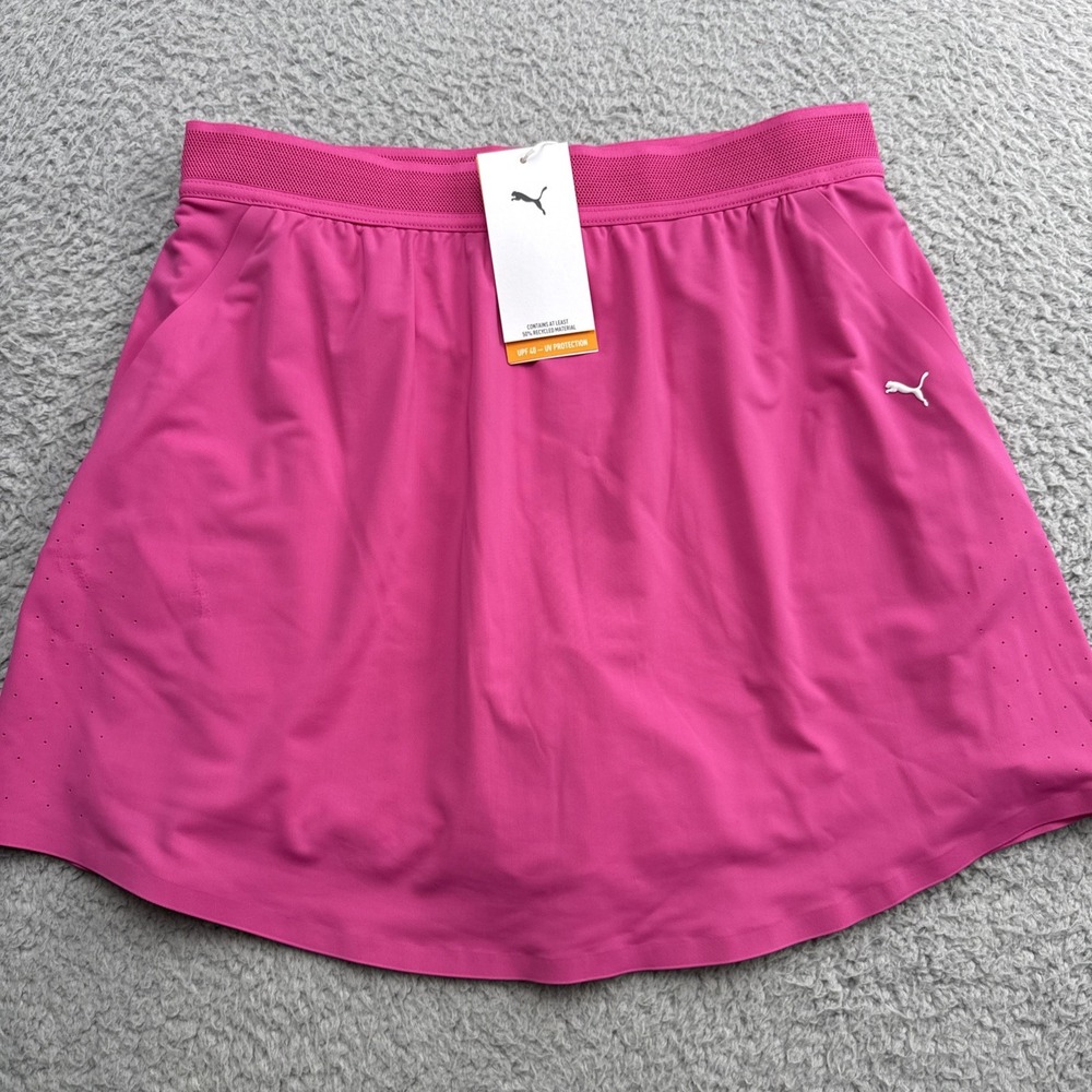 Puma Leta Skort Womens Small Pink Opal Golf Tennis Pickleball 635034 04 NWT